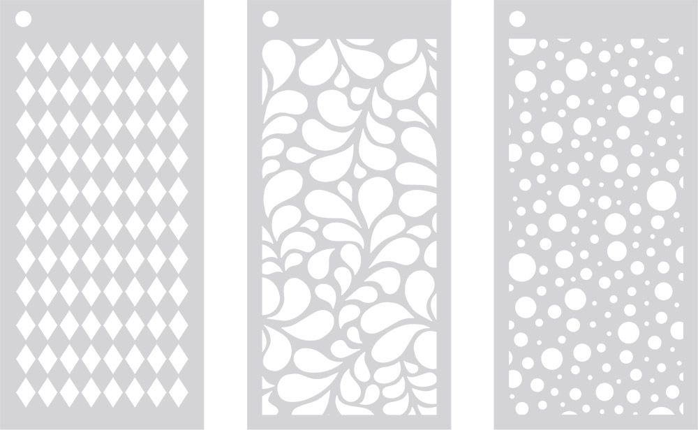 Crafters Companion Stencil Set - Stylish Trio