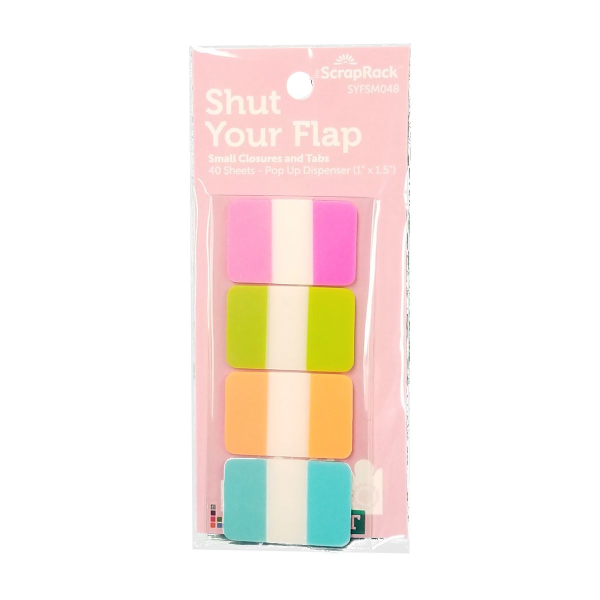 Totally Tiffany - Shut Your Flap Tabs and Labels - Small - 40 tabs