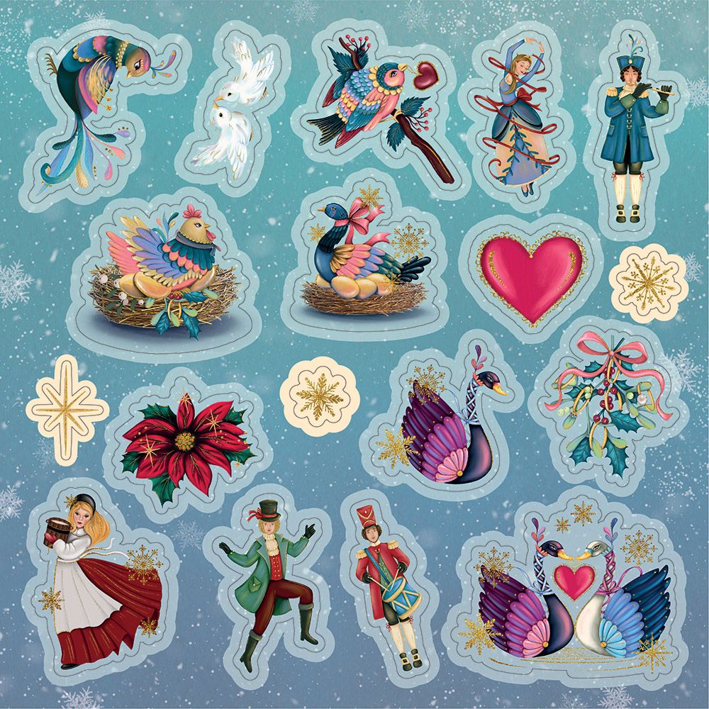 Twelve Days of Christmas - 8" x 8" Topper Pad