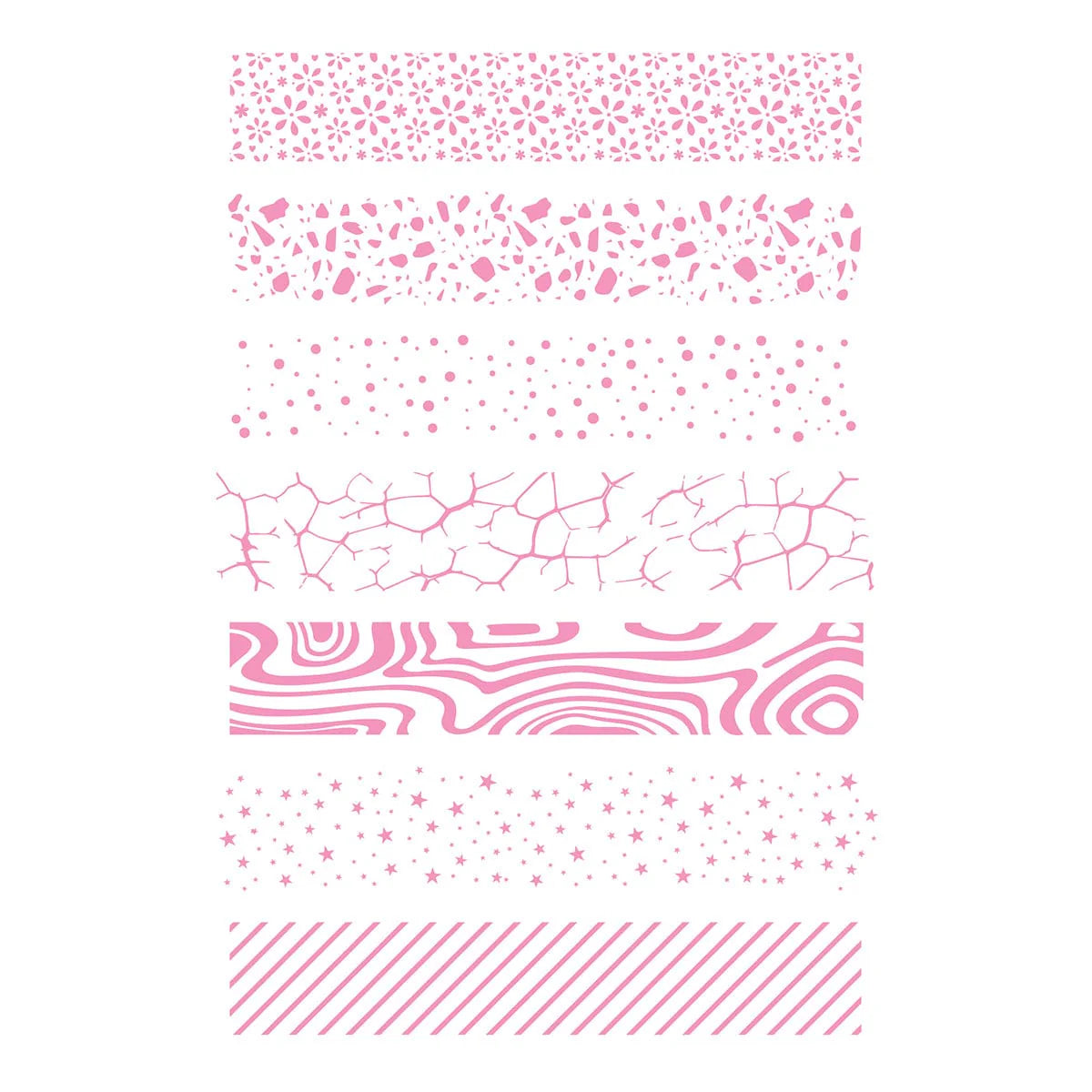 Distressed Strips 6"x8"/A5 Stamp Set - 5593e
