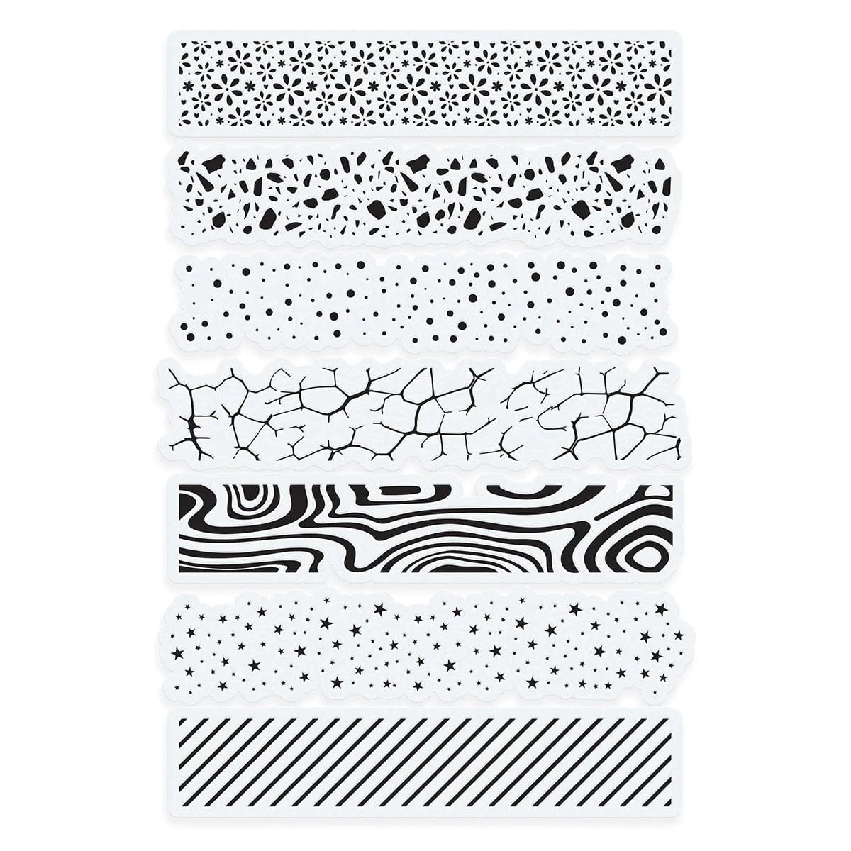 Distressed Strips 6"x8"/A5 Stamp Set - 5593e