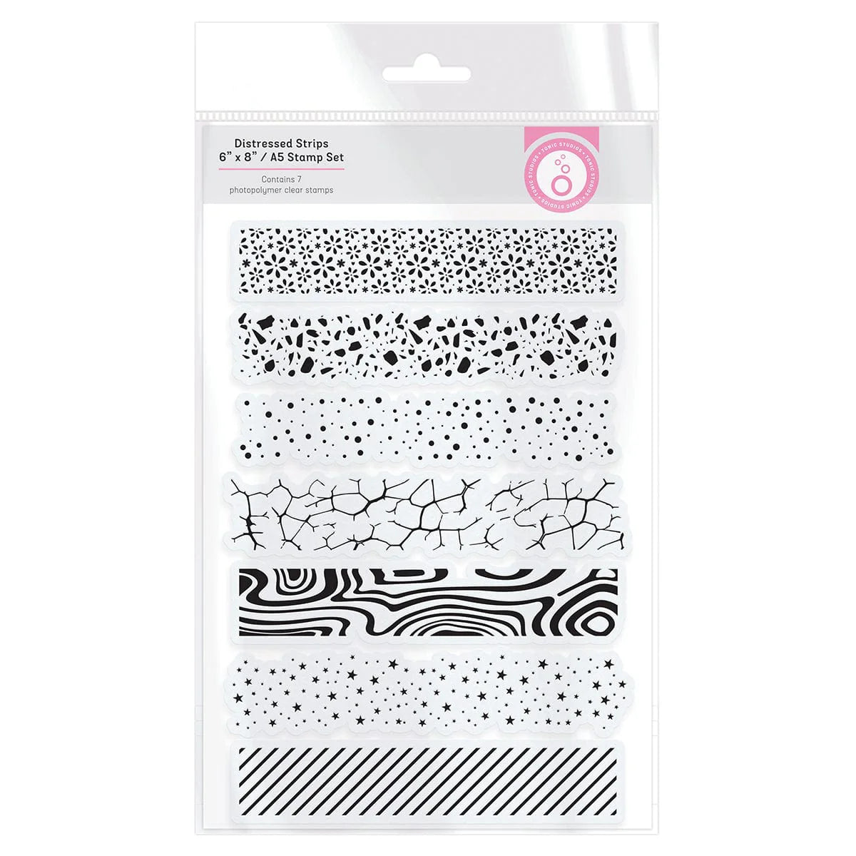 Distressed Strips 6"x8"/A5 Stamp Set - 5593e
