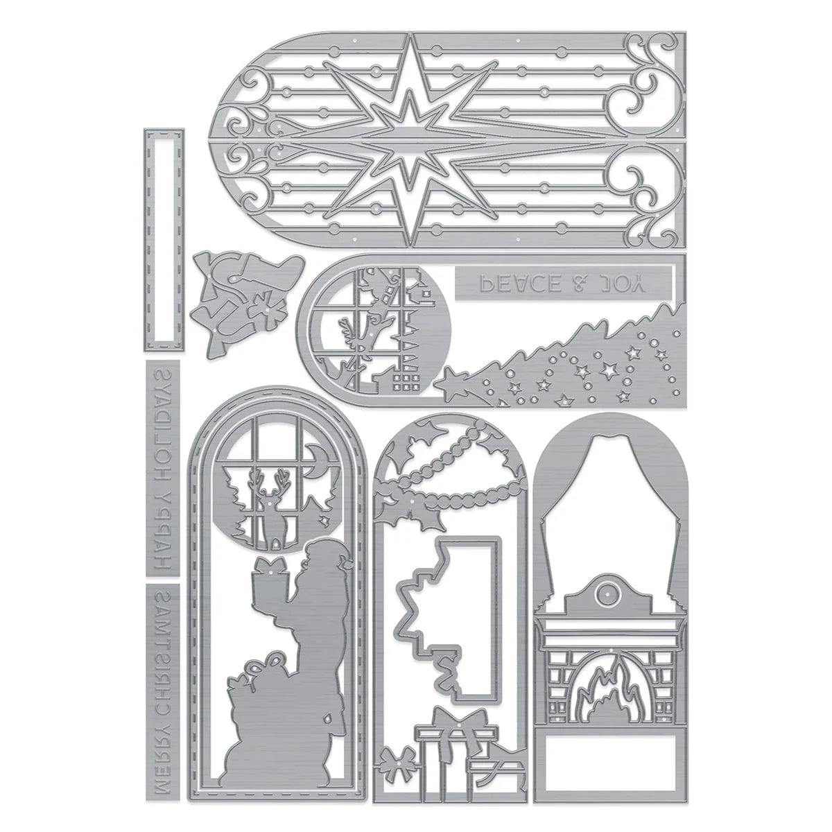 Christmas Gatefold Shadow Frame Inserts Die Set - 5376e