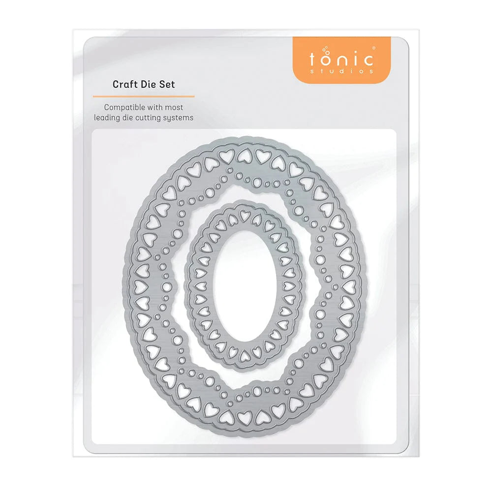 Heart Spray Ovals Die Set - 4701E