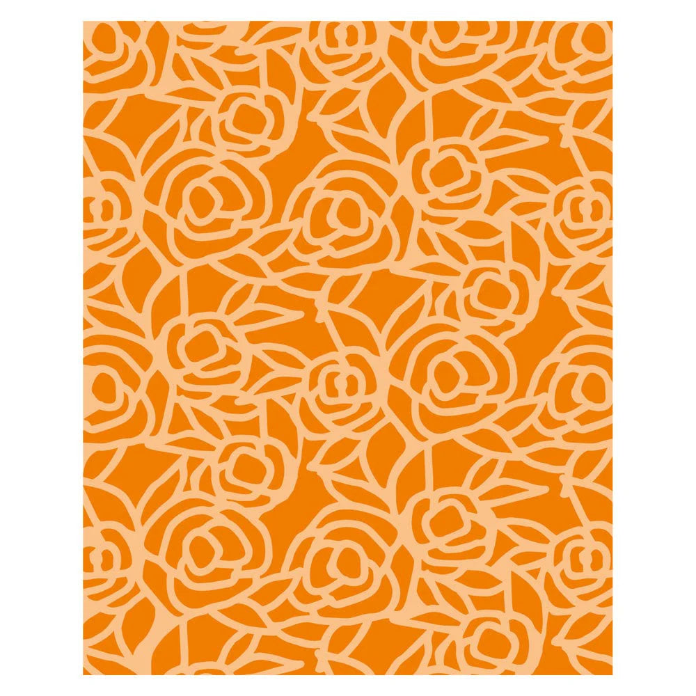 Rose Garden Background Stencil, 5 x 6.75 inches