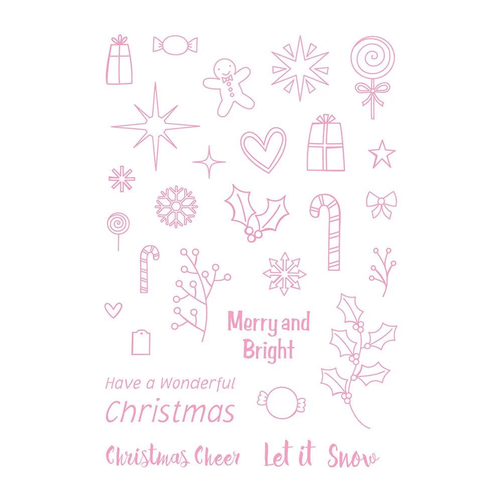 Christmas Confetti Sentiments Stamp Set (28 stamps) - 4920E