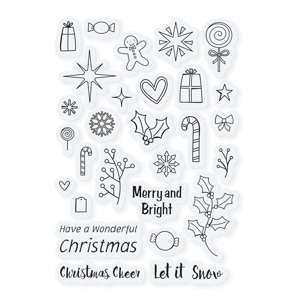 Christmas Confetti Sentiments Stamp Set (28 stamps) - 4920E