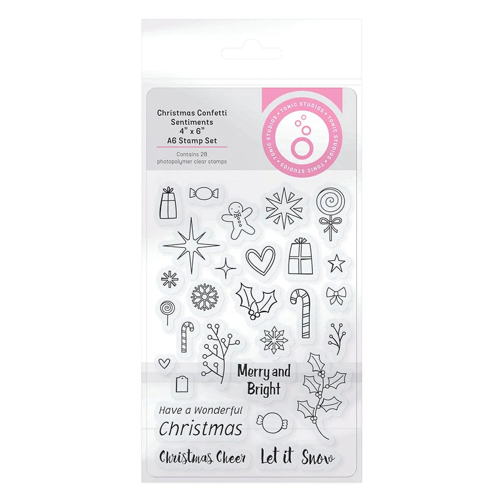 Christmas Confetti Sentiments Stamp Set (28 stamps) - 4920E