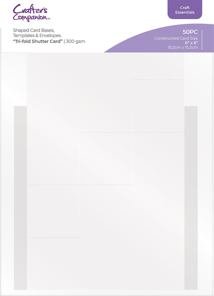 Crafters Companion Shaped Concept Card Bases & Envelopes - Tri-fold Shutter Card