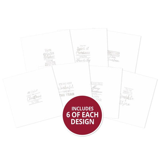 Trim Me! Foiled Insert Pad - Christmas 3 Silver