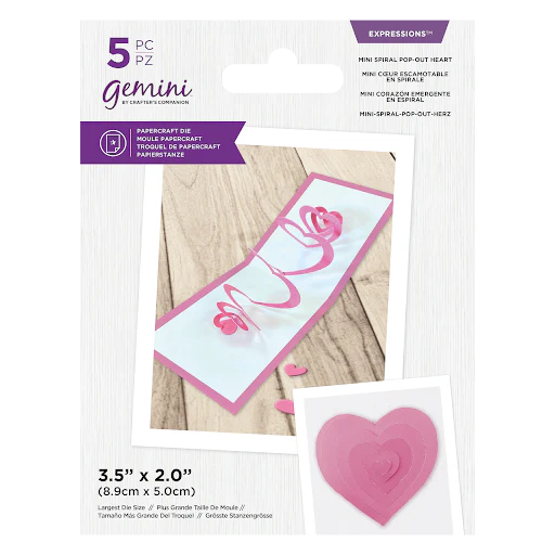 Gemini Elements Metal Die - Mini Spiral Pop-Out Heart