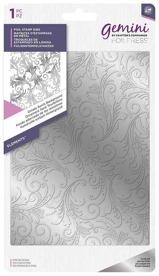 Gemini - Foil Stamp Die - Ornate Swirls Background