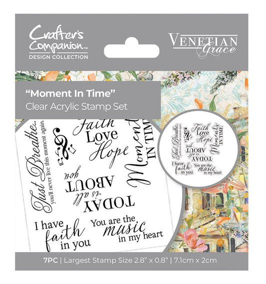 Venetian Grace Clear Acrylic Stamps – Moment in time