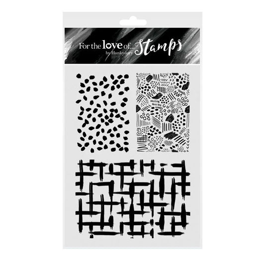 For the Love of Stamps - Brush Strokes A6 Background Stamp Set
