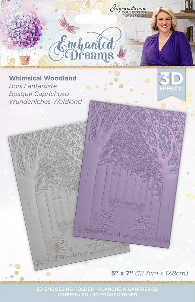 Sara Signature - Enchanted Dreams - 3D Embossing Folder - Whimsical Woodland