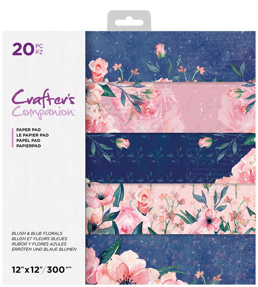 CC - 12"x12" Paper pad - Blush & Blue Florals