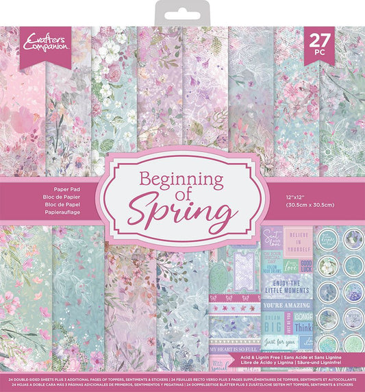 Crafters Companion 12x12 Paper Pad - Beginning of Spring