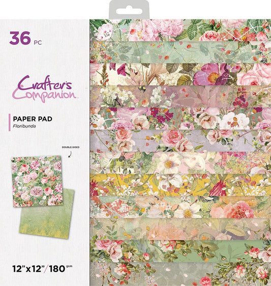 Crafters Companion - Floribunda 12x12 Paper Pad