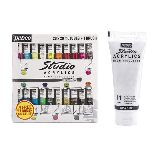 Pebeo Studio Acrylics 22 Piece Paint Collection