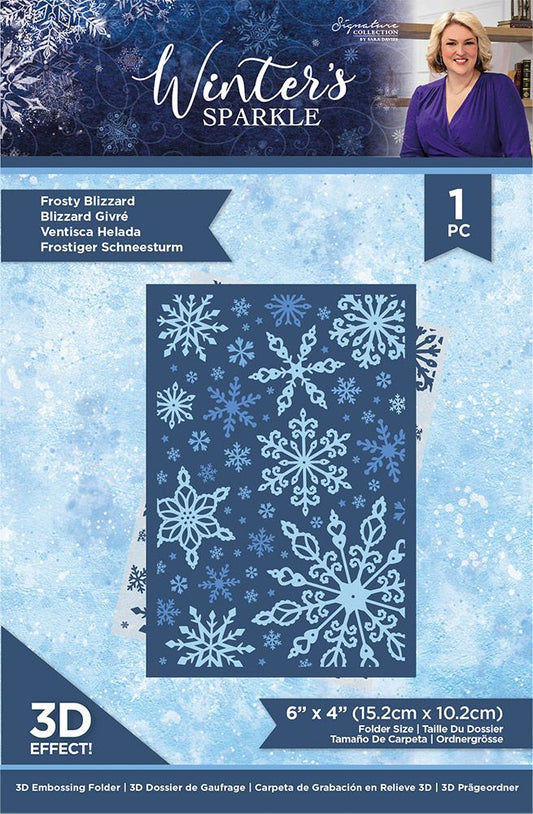 Sara Signature Winters Sparkle – Frosty Blizzard 3D Embossing Folder