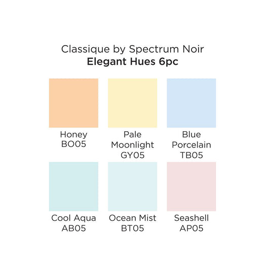 Spectrum Noir Classiques "Hint Of" - Elegant Hues - 6pc Set