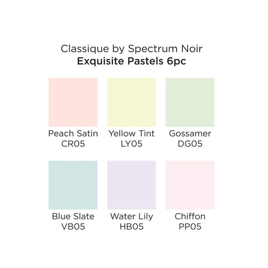 Spectrum Noir Classiques "Hint Of" - Exquisite Pastels - 6pc Set