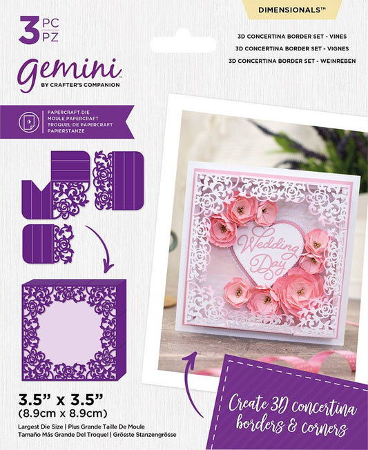 Gemini Dimensionals 3D Concertina Border Die Set - Vines