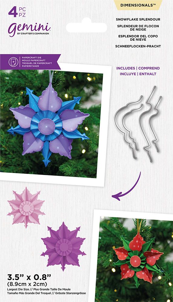 Gemini Christmas Decoration Dimensionals Die - Snowflake Splendour