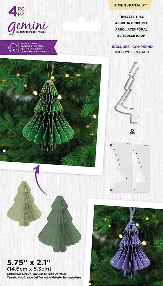 GEM-MD-DIM-SNSP Gemini Christmas Decoration Dimensionals Die - timeless Tree