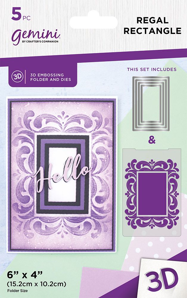 Gemini Frames 3D Embossing Folder and Nesting Dies - Regal Rectangle