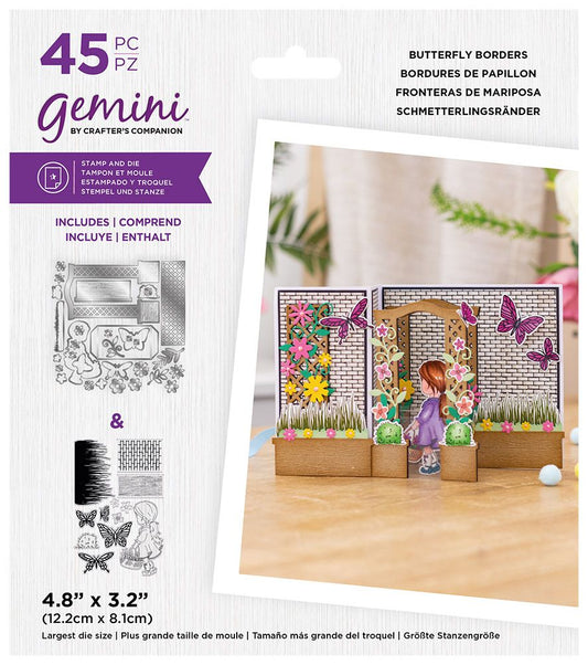 Gemini 3D Scene Builder Stamp and Die - Butterfly Borders
