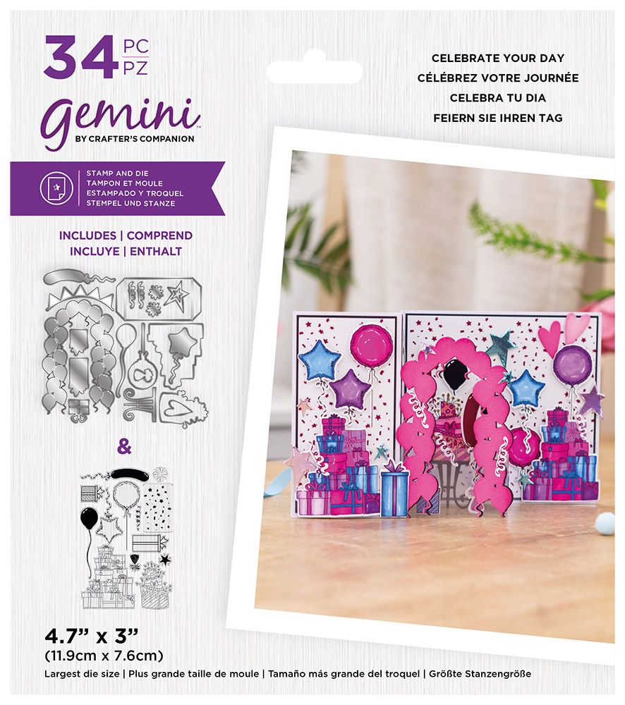 Gemini 3D Scene Builder Stamp and Die - Celebrate Your Day