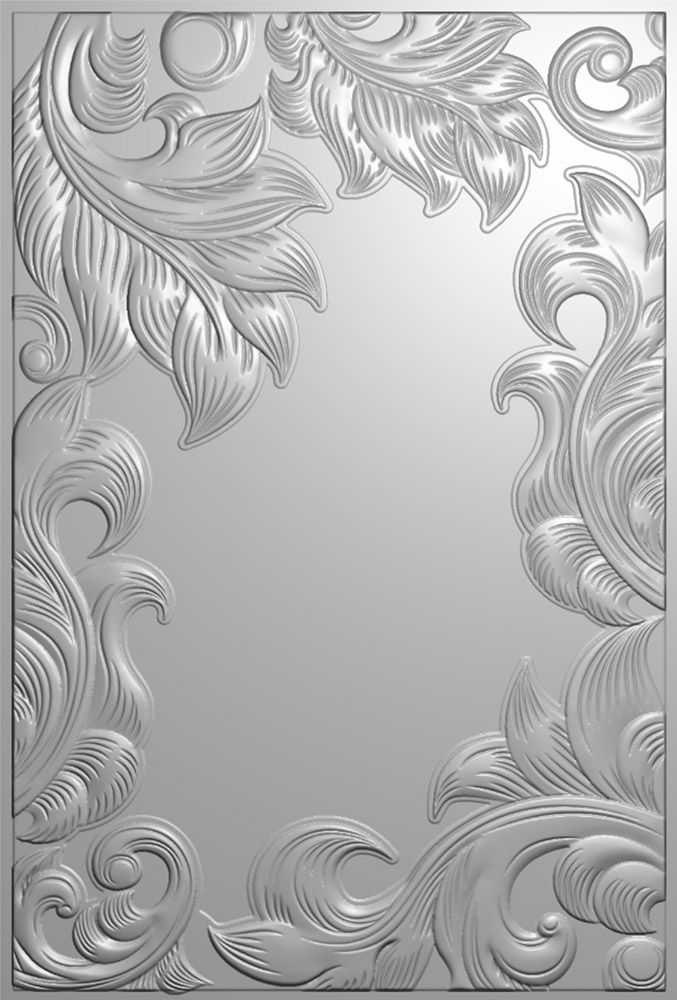 Gemini - 4" x 6" - 3D Embossing Folder - Elegant Swirls