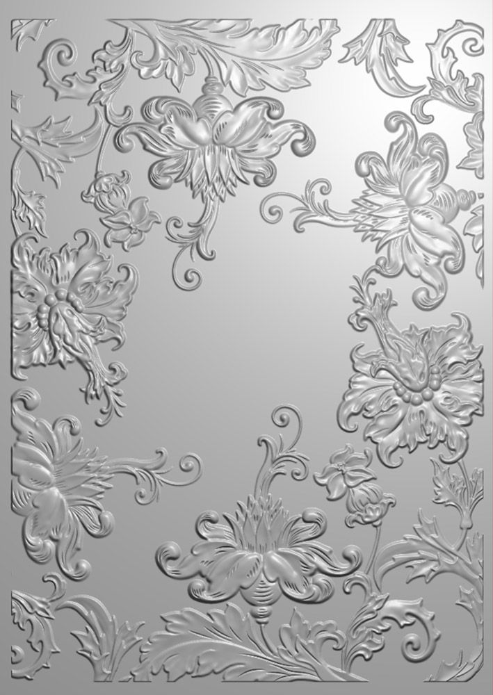 Gemini - 5" x 7" - 3D Embossing Folder - Intricate Filigree