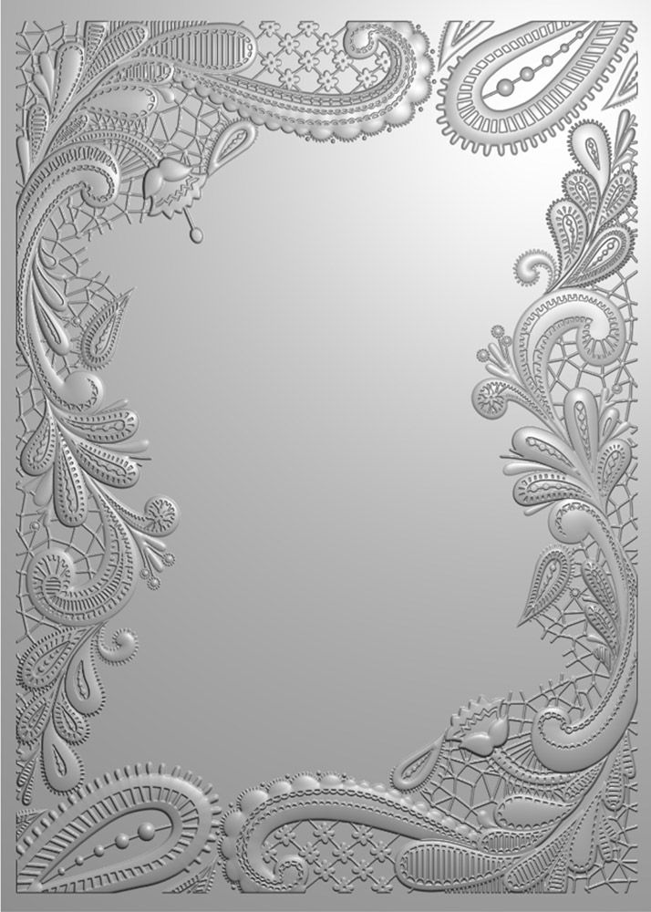 Gemini - 5" x 7" - 3D Embossing Folder - Swirling Lace