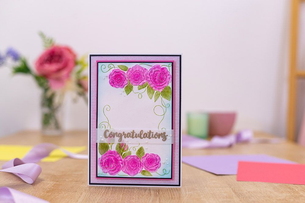 Gemini - 4" x 6" - 3D Embossing Folder - Entangled Roses