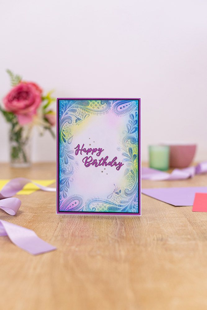 Gemini - 5" x 7" - 3D Embossing Folder - Swirling Lace