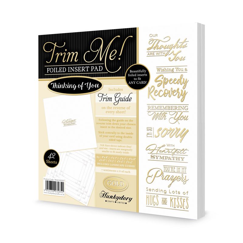 Thinking of You - Trim Me! Foiled Insert Pad - Gold