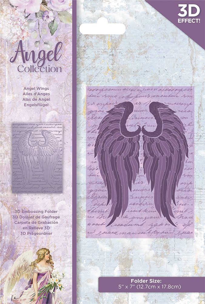 Angel Collection -5" x 7" 3D Embossing Folder - Angel Wings
