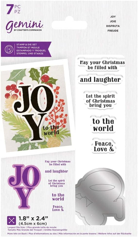 Gemini Christmas Word Stamp & Die - Joy