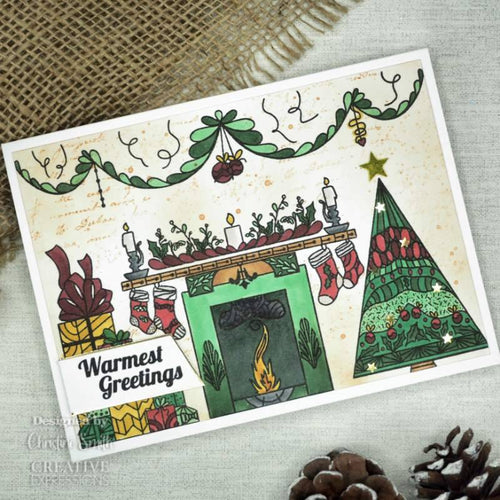 Creative Expressions Bonnita Moaby Cosy Christmas 5.8 in x 4.2 in Rubber Stamp