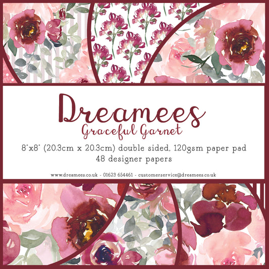 GRACEFUL GARNET 8X8 PAPER PAD
