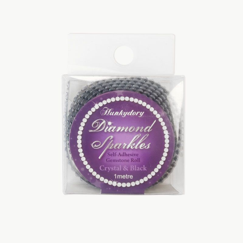 Diamond Sparkles Gemstone Rolls - Crystal & Black