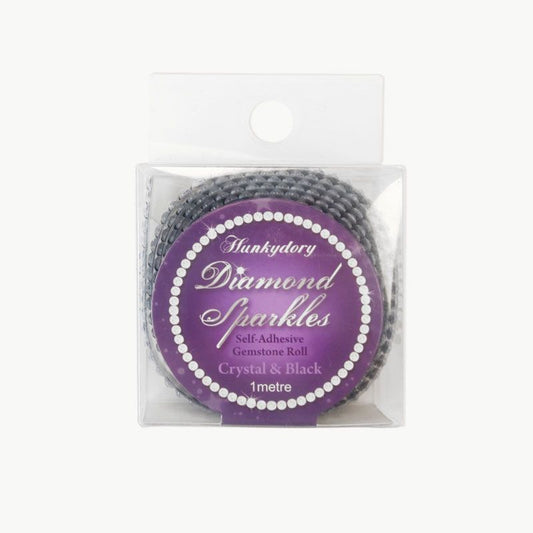 Diamond Sparkles Gemstone Rolls - Crystal & Black