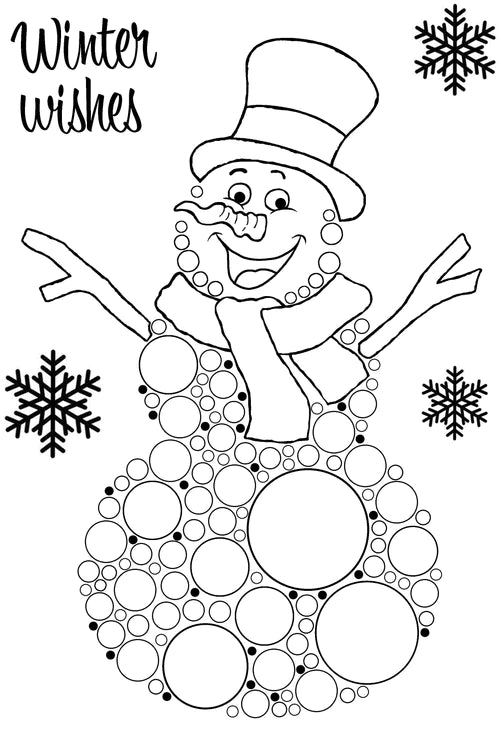 Woodware Clear Singles Big Bubble - Snowman 4 in x 6 in Stamp