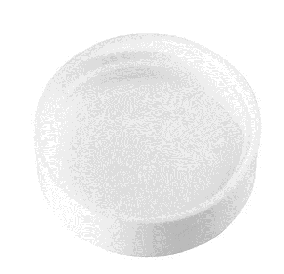 White PP plastic 33-400 smooth skirt unlined lid