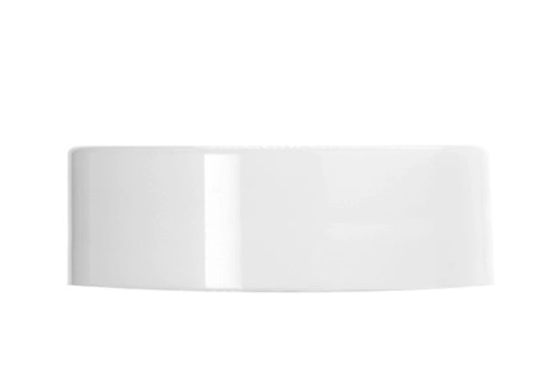 White PP plastic 33-400 smooth skirt unlined lid