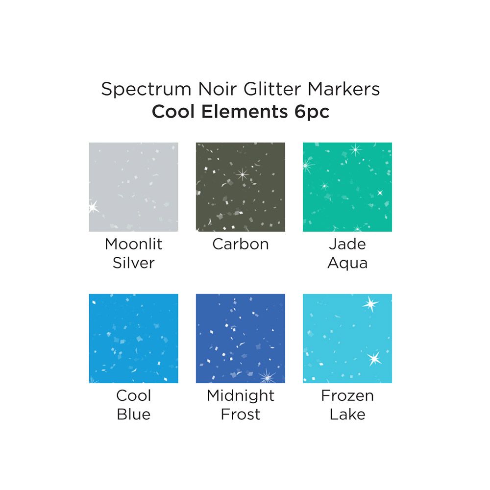SN-Glitter Marker-Cool Elements 6pc
