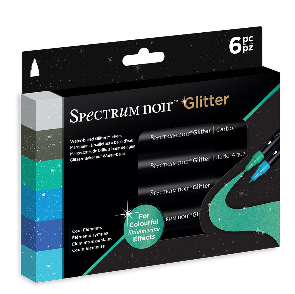 SN-Glitter Marker-Cool Elements 6pc
