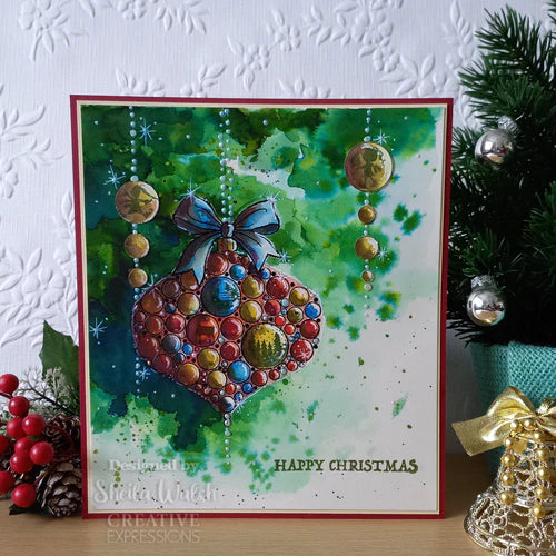 Woodware Clear Singles Big Bubble Bauble - Twigs & Berries 4 in x 6 in Stamp